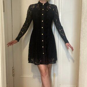 The Kooples fancy black lace dress